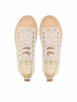 QUAZI Γυναίκες Κλειστά Παπούτσια Sneakers WSK1334-26 Μπεζ -Quazi Κατάστημα unnamed file 101