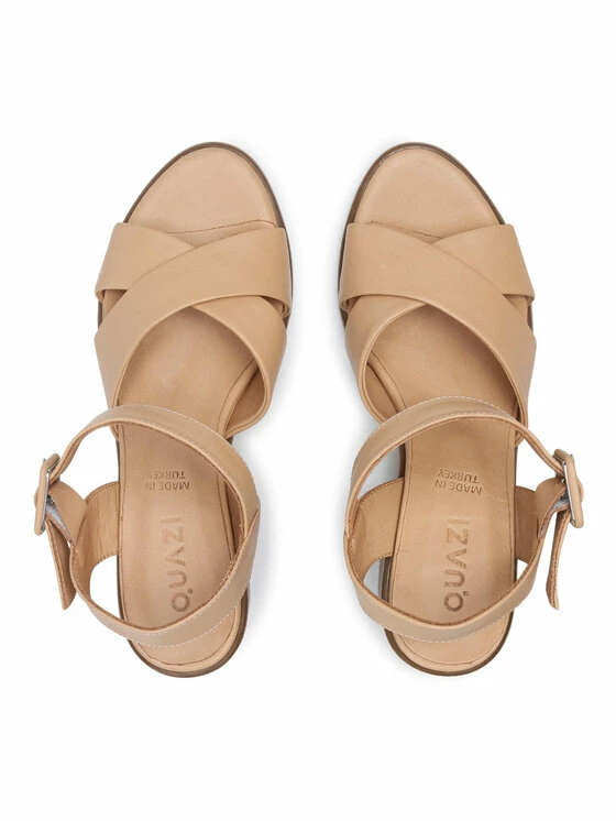 QUAZI Γυναίκες Σανδάλια QZ-51-06-001019 Μπεζ 6 QUAZI Γυναίκες Σανδάλια QZ-51-06-001019 Μπεζ - Image 6