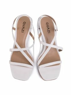 QUAZI Γυναίκες Σανδάλια QZ-49-04-000435 Λευκό Μπεζ -Quazi Κατάστημα unnamed file 2233