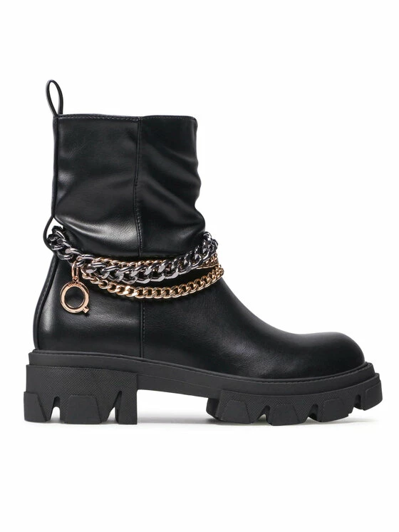 QUAZI Γυναίκες Biker Μποτάκια Μποτάκια WS5598-21 Μαύρο 2 QUAZI Γυναίκες Biker Μποτάκια Μποτάκια WS5598-21 Μαύρο - Image 2