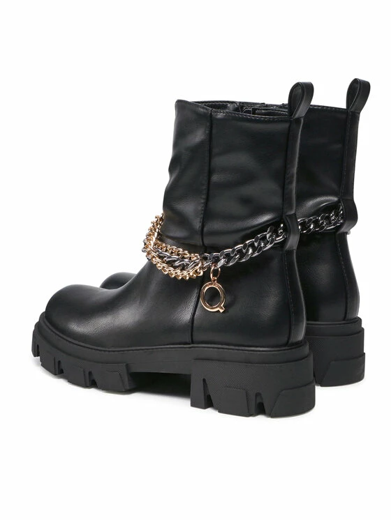 QUAZI Γυναίκες Biker Μποτάκια Μποτάκια WS5598-21 Μαύρο 3 QUAZI Γυναίκες Biker Μποτάκια Μποτάκια WS5598-21 Μαύρο - Image 3