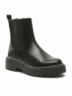 QUAZI Γυναίκες Biker Μποτάκια Μποτάκια με λάστιχο AL22AW-1042 Μαύρο